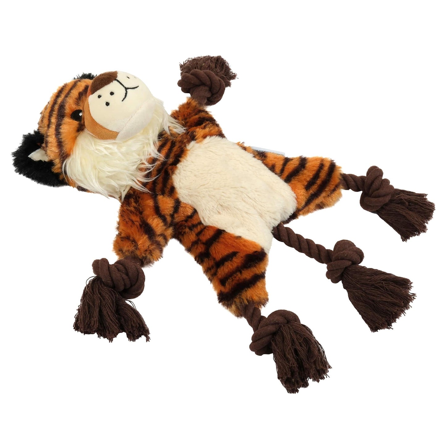 Lexi & Me Tiger Plush Rope Knot Dog Toy