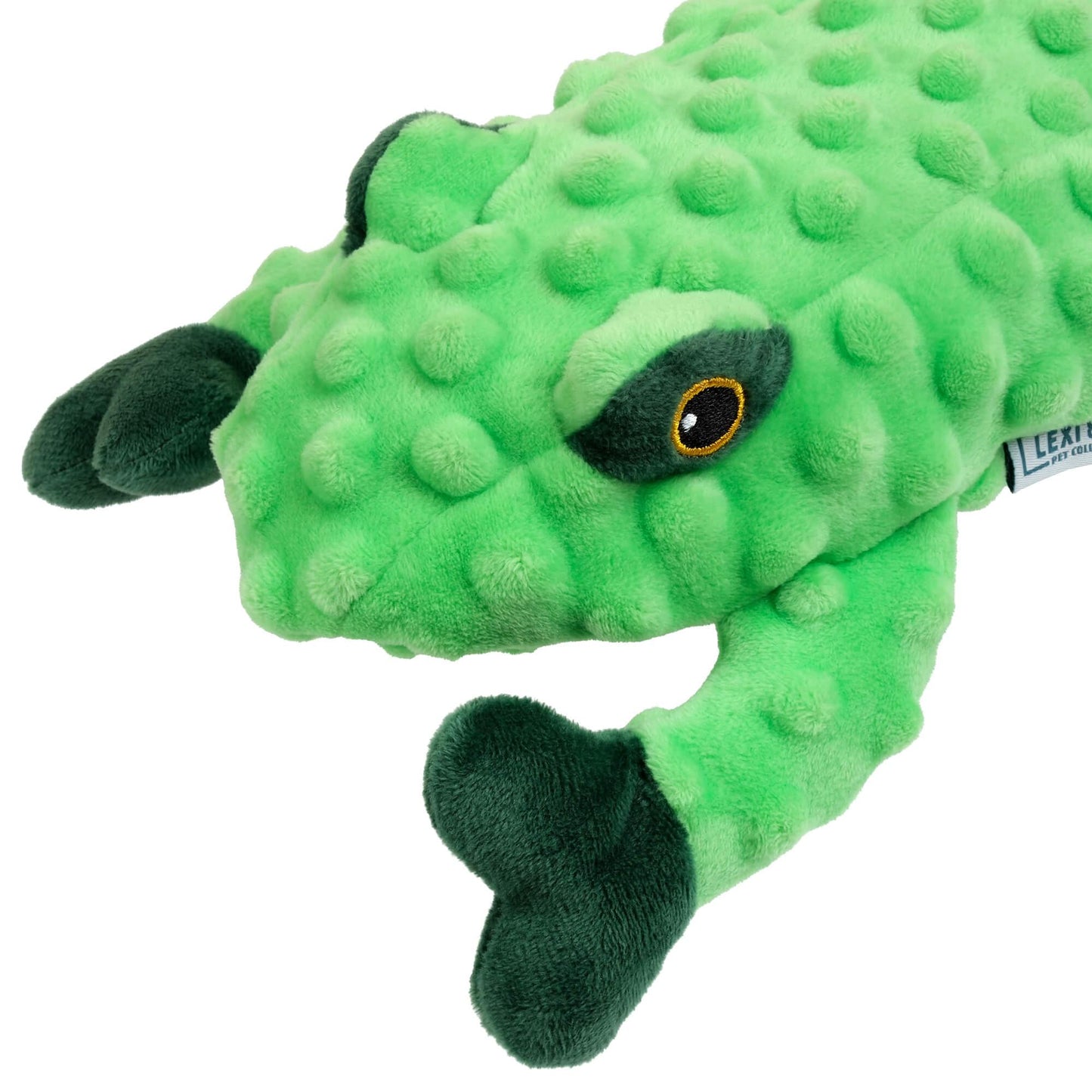 Lexi & Me Frog Plush Textured Dog Toy