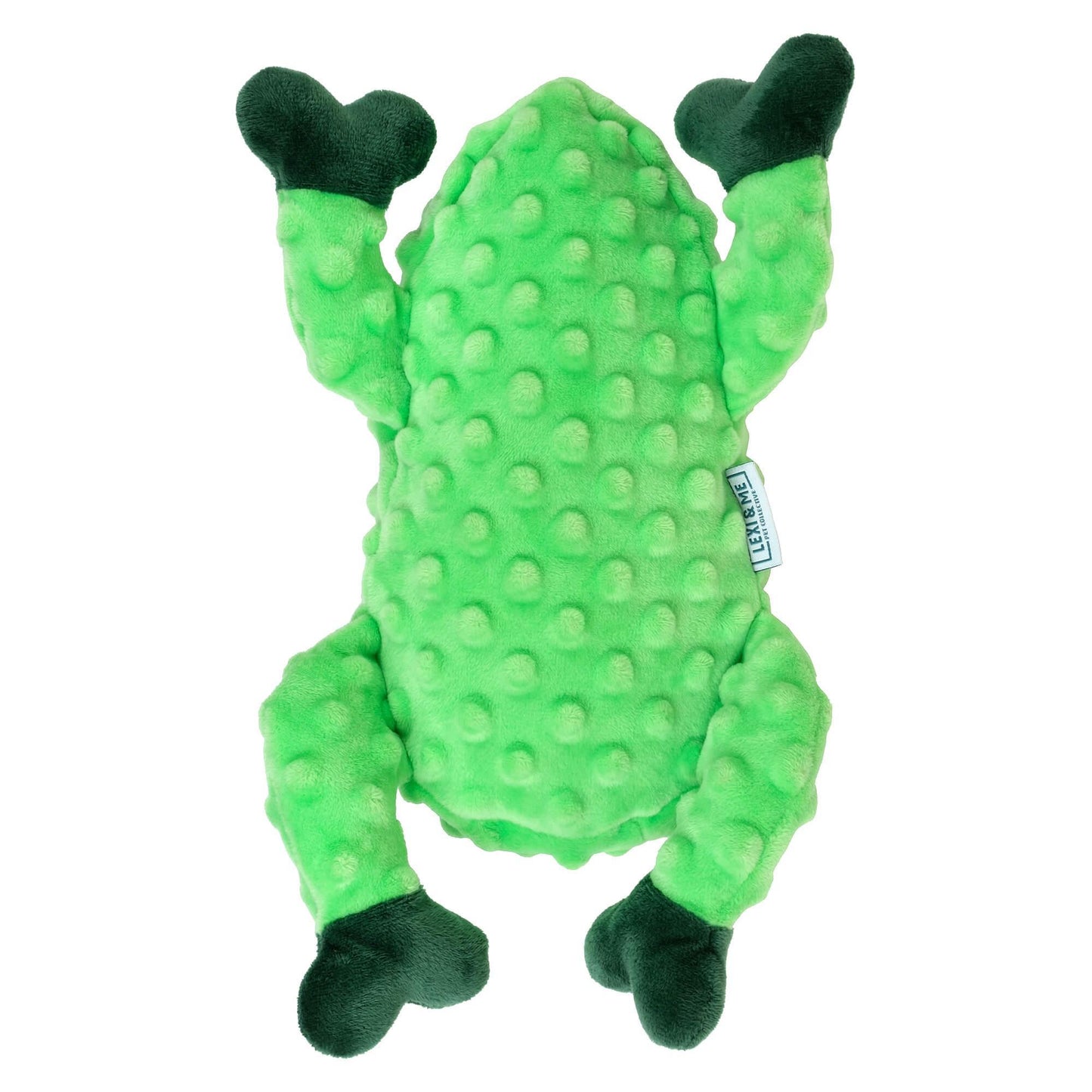 Lexi & Me Frog Plush Textured Dog Toy