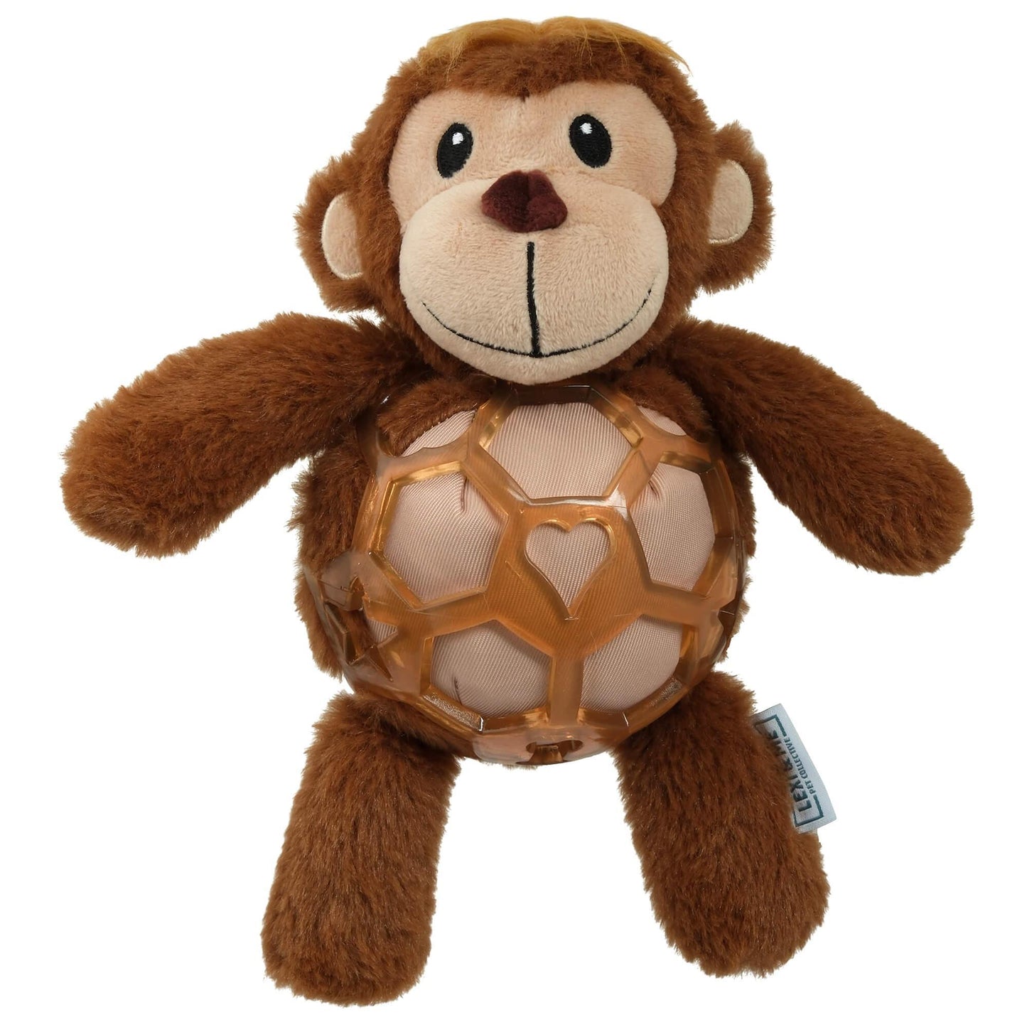 Lexi & Me Monkey Plush Rubber Dog Toy