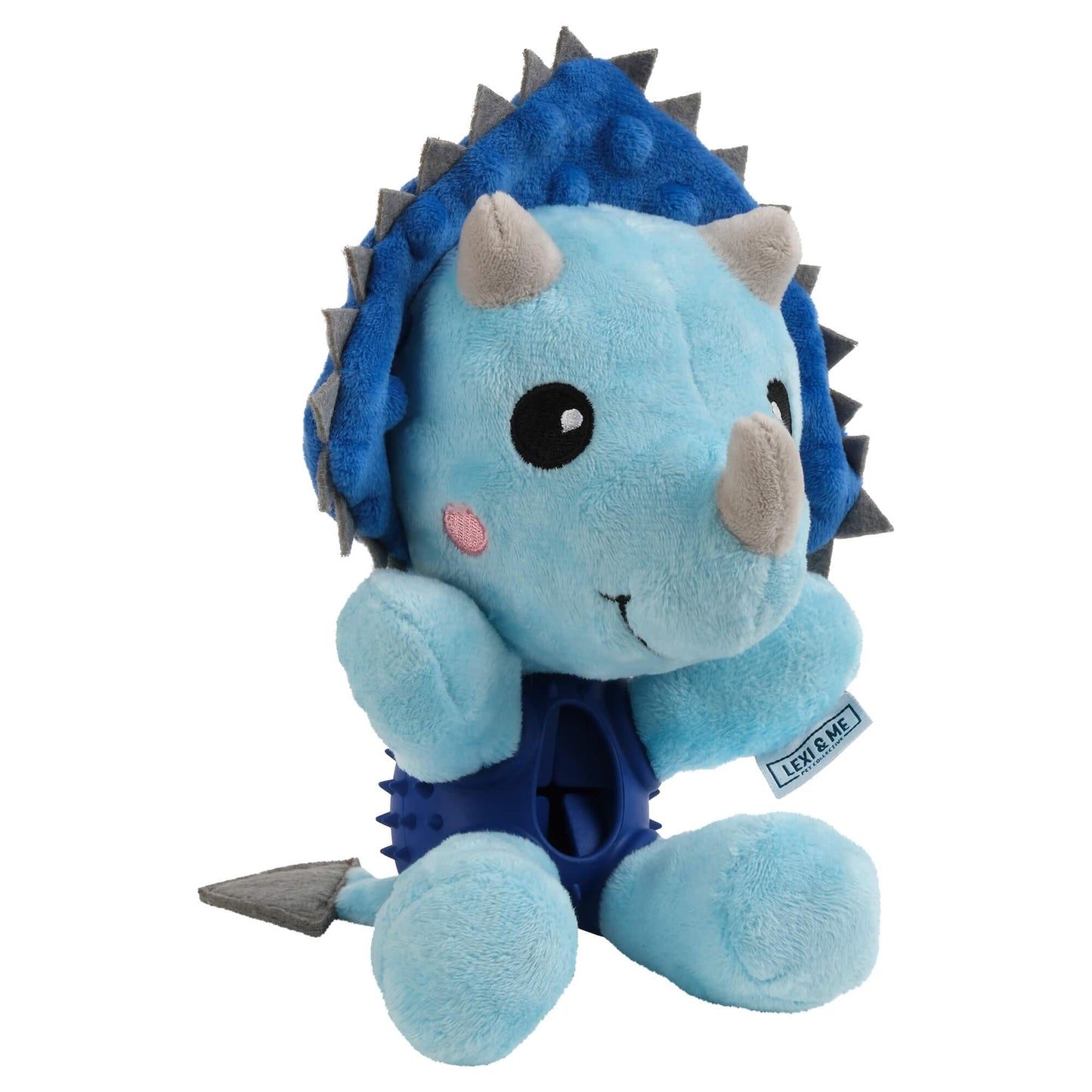 Lexi & Me Dinosaur Plush & Rubber Dog Toy