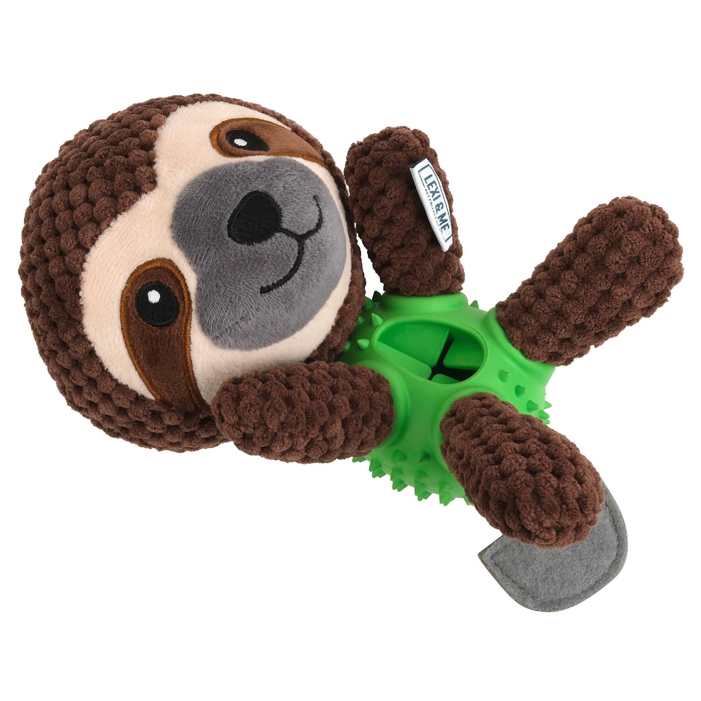 Lexi & Me Sloth Plush & Rubber Dog Toy