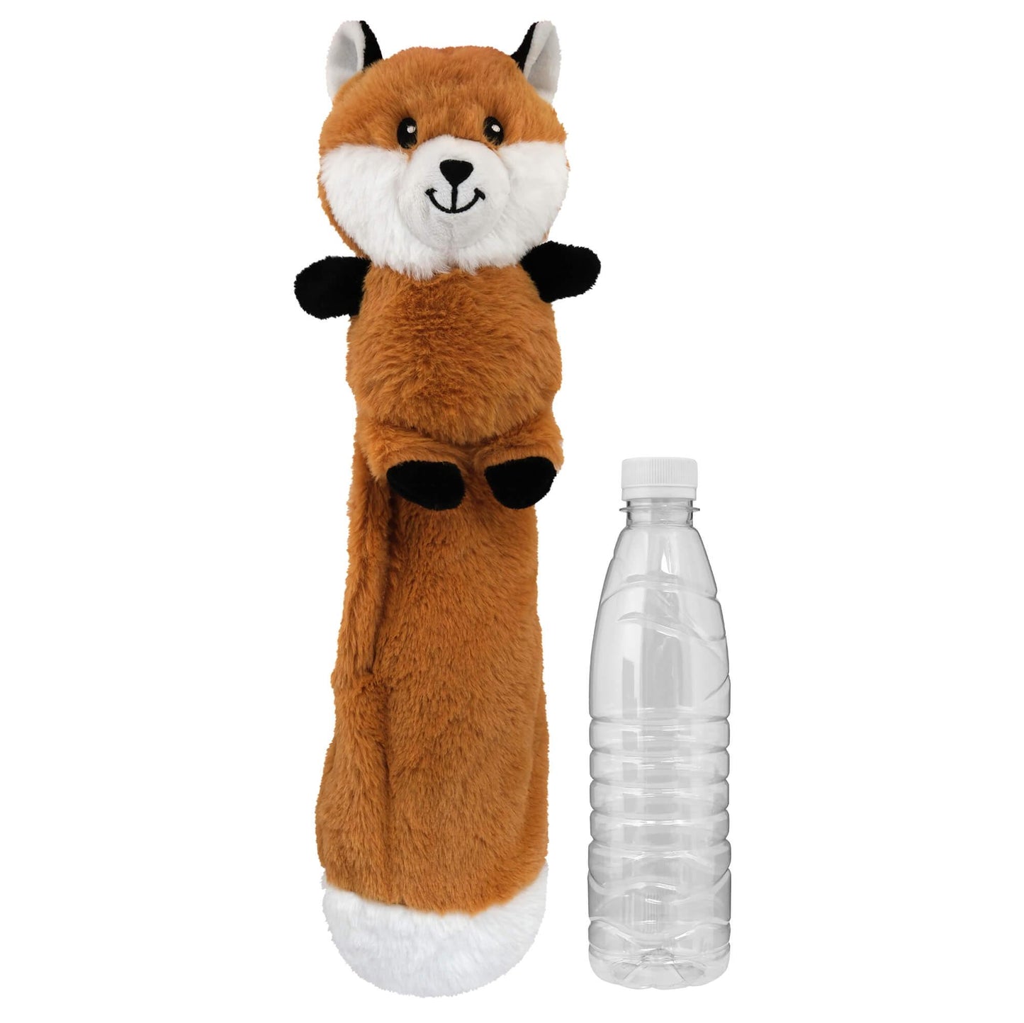 Lexi & Me Fox Plush & Bottle Crusher Dog Toy