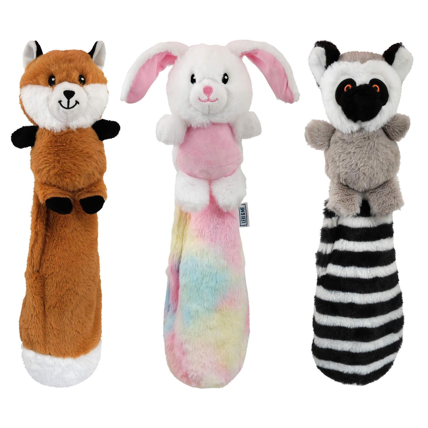 Lexi & Me Lemur Plush & Bottle Crusher Dog Toy