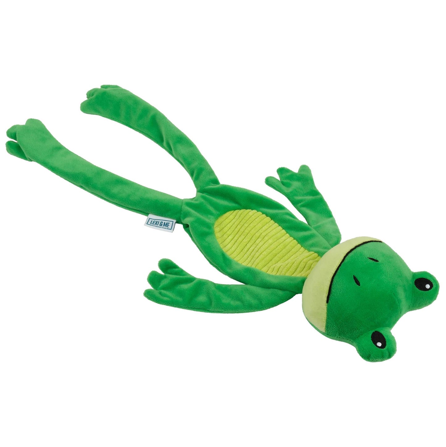 Lexi & Me Frog Plush & Rope Long Limb Dog Toy