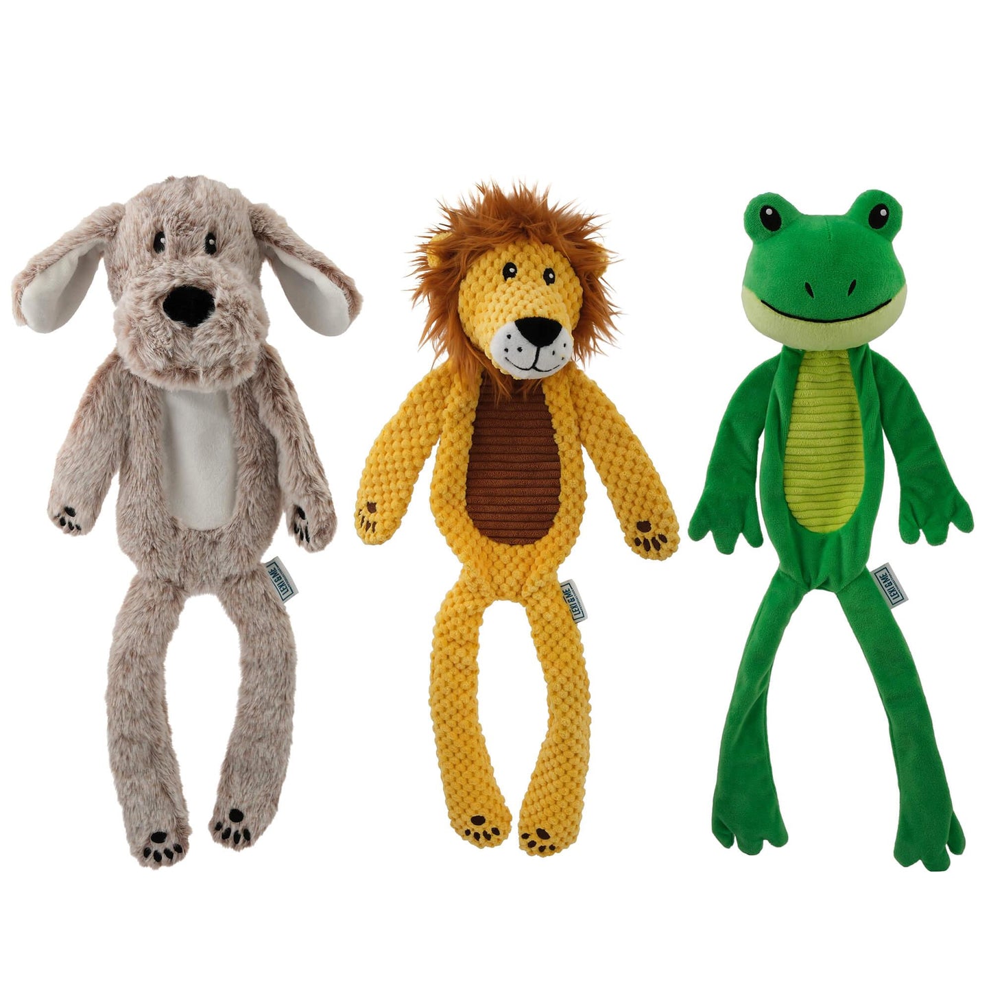 Lexi & Me Frog Plush & Rope Long Limb Dog Toy
