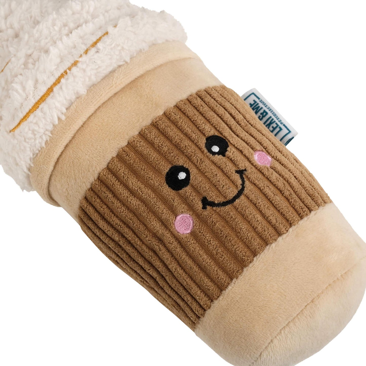 Lexi & Me Coffee Cup Plush & Rope Dog Toy