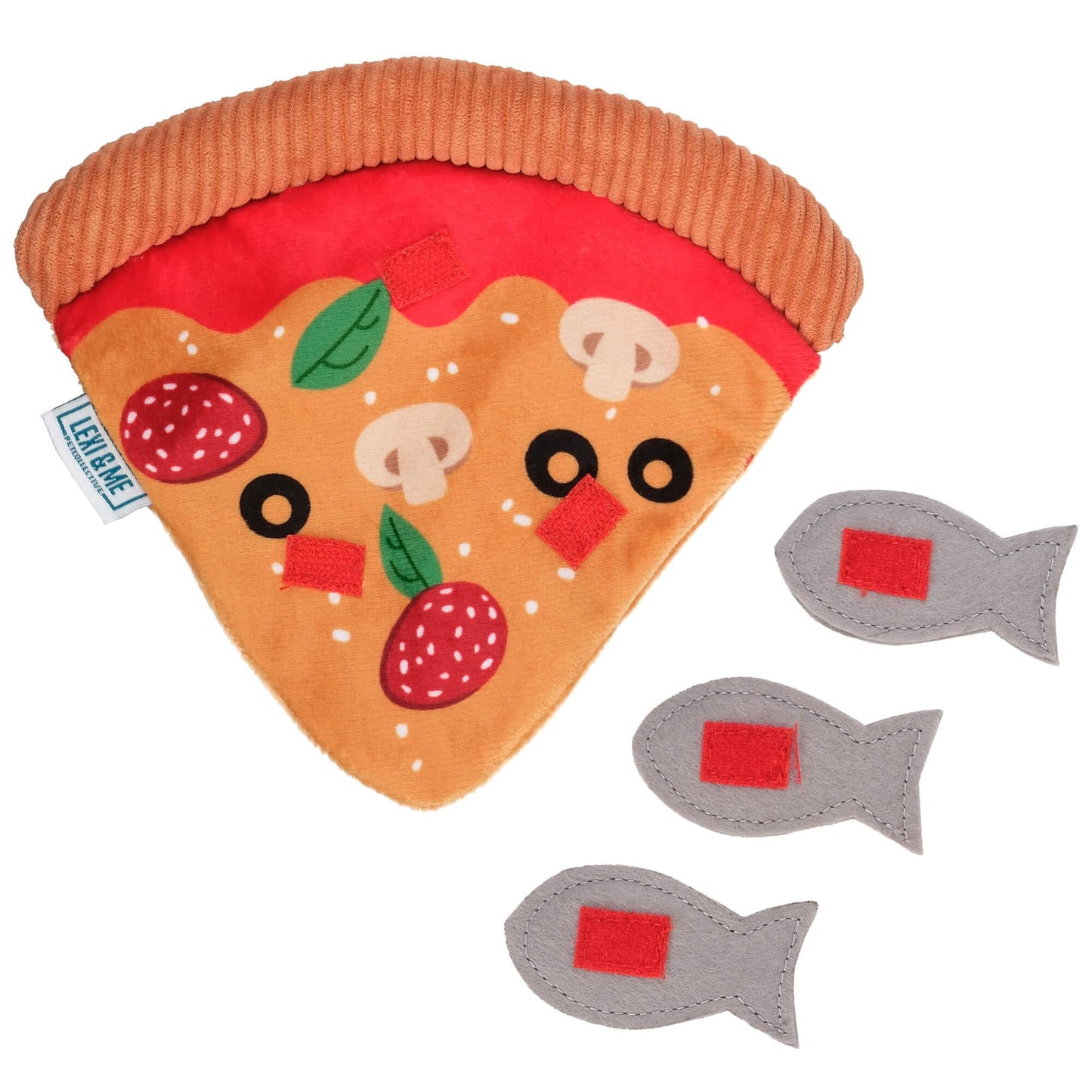 Lexi & Me Cat Flat Toy Fish Pizza