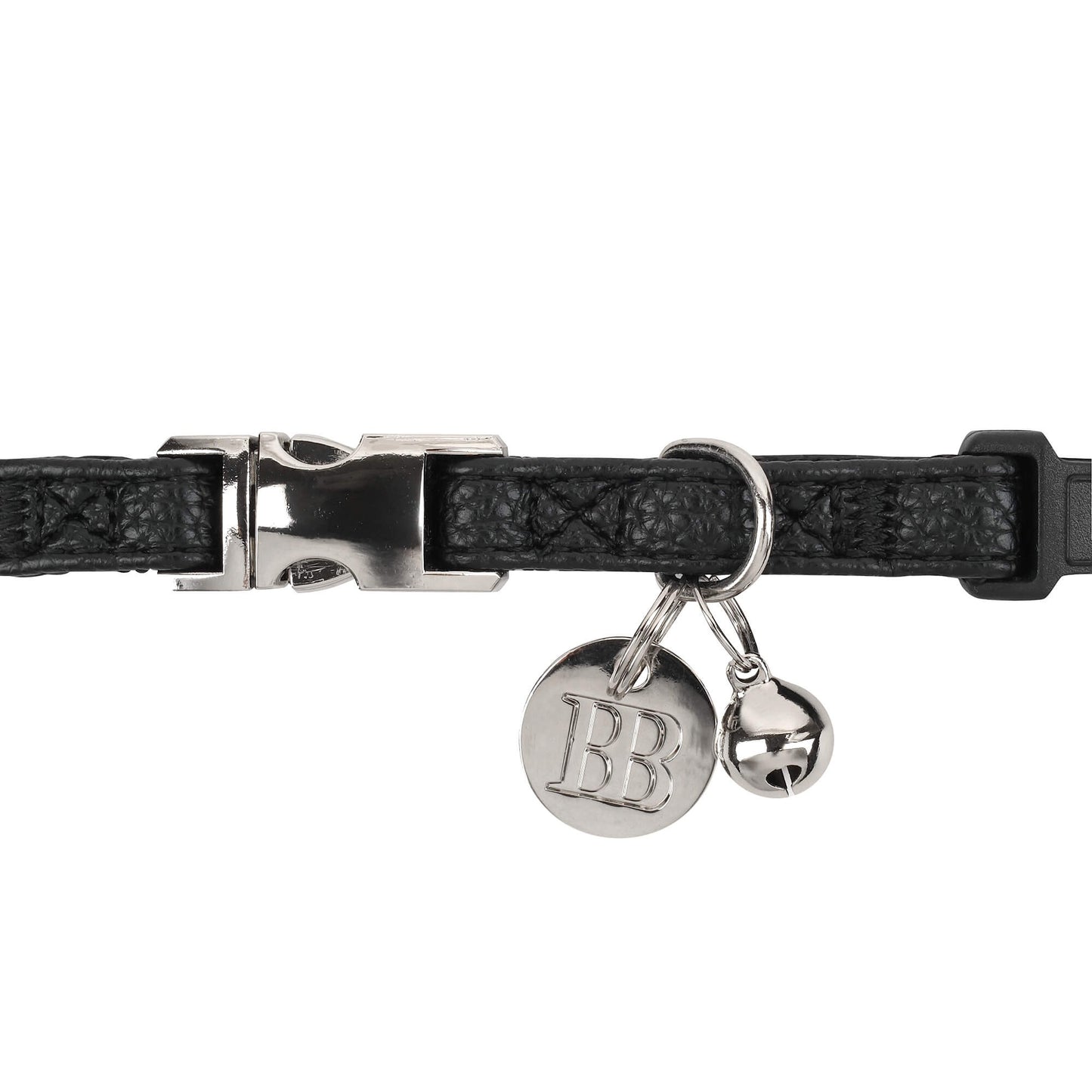 Buddy & Belle Faux Leather Cat Collar Black