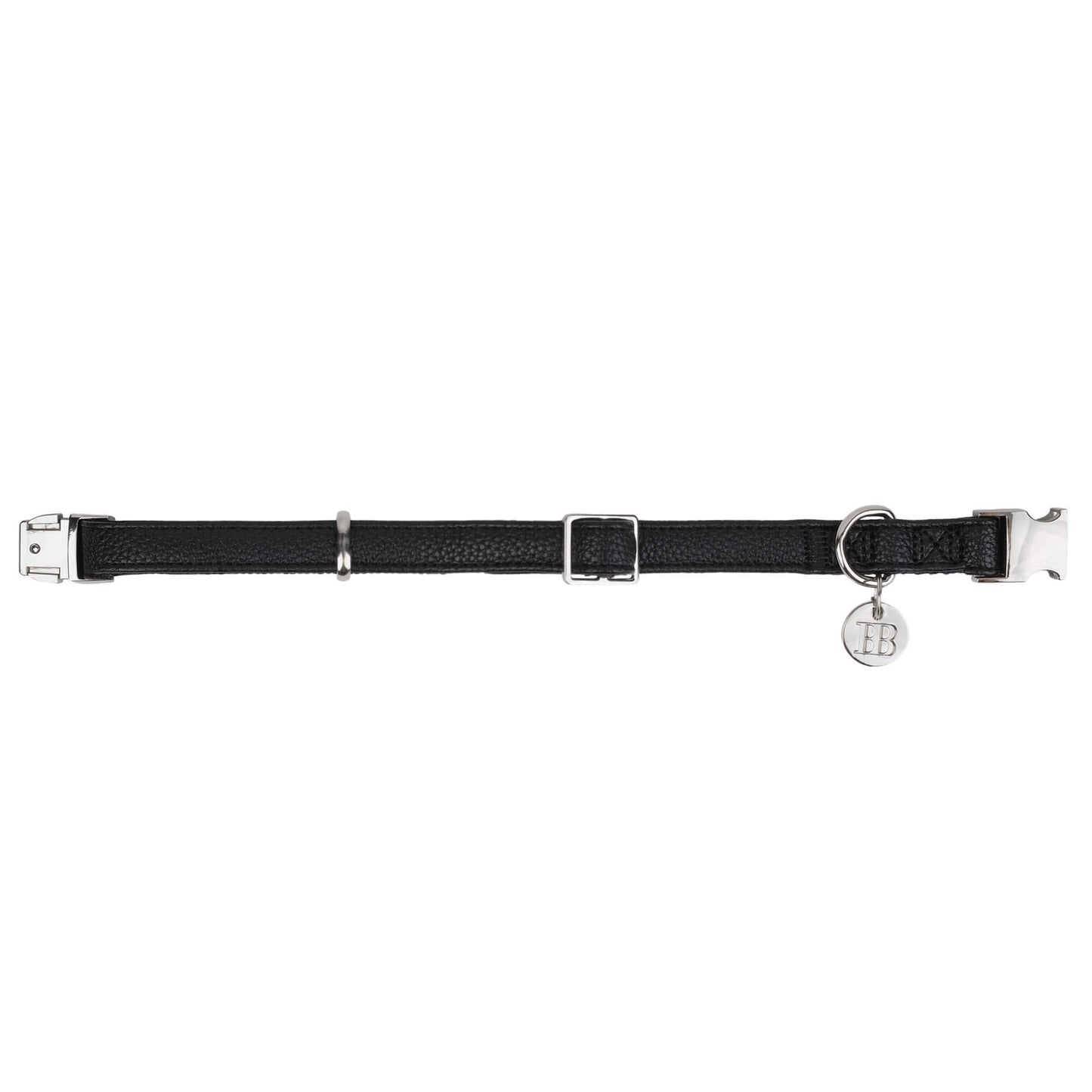 Buddy & Belle Faux Leather Dog Collar Black