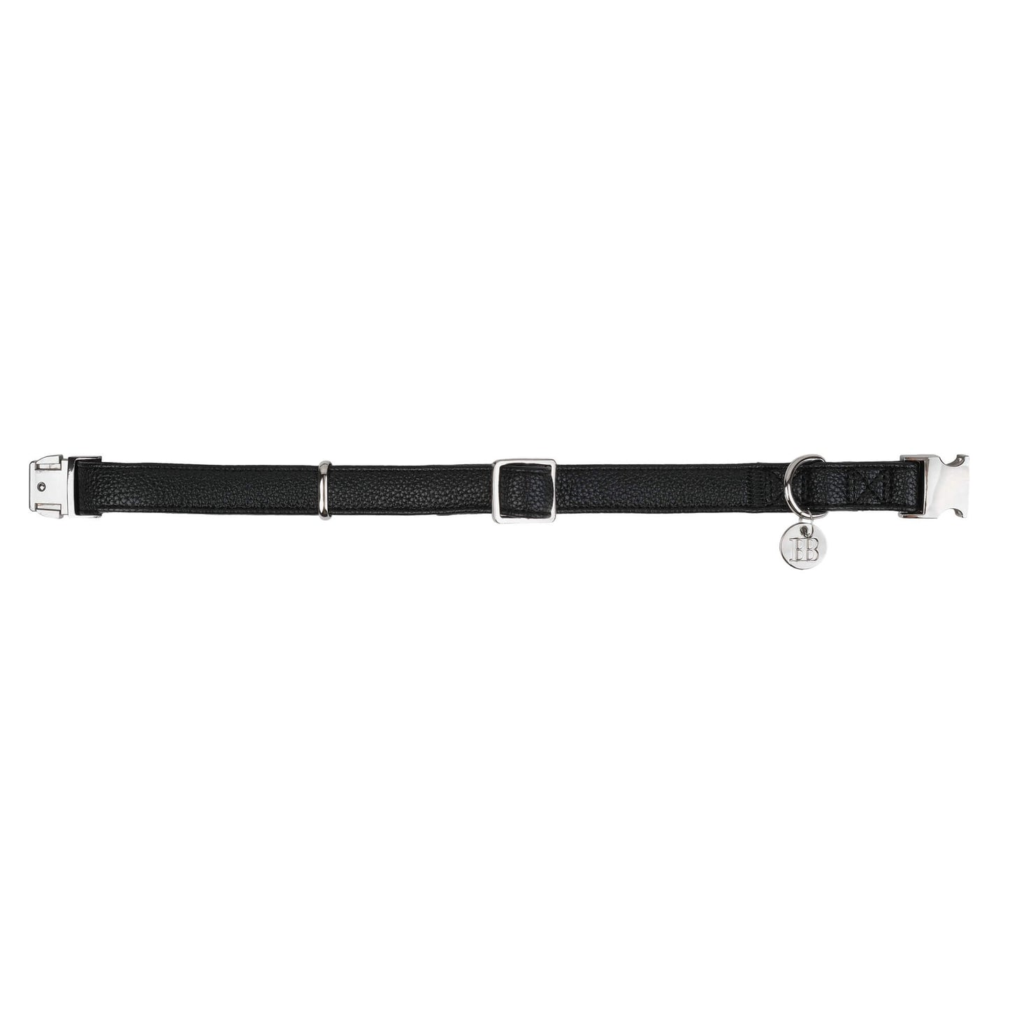 Buddy & Belle Faux Leather Dog Collar Black