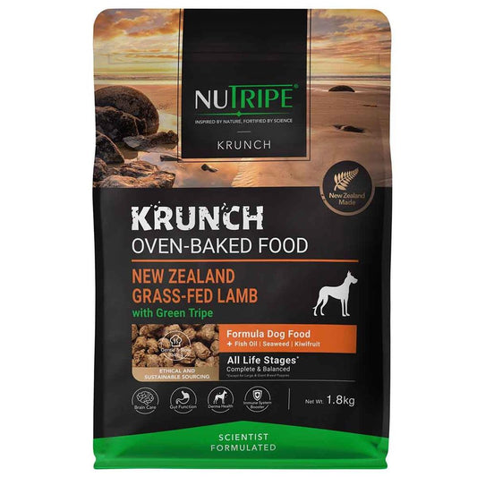 Nutripe Krunch Oven-Baked Lamb With Green Tripe Dry Dog Food