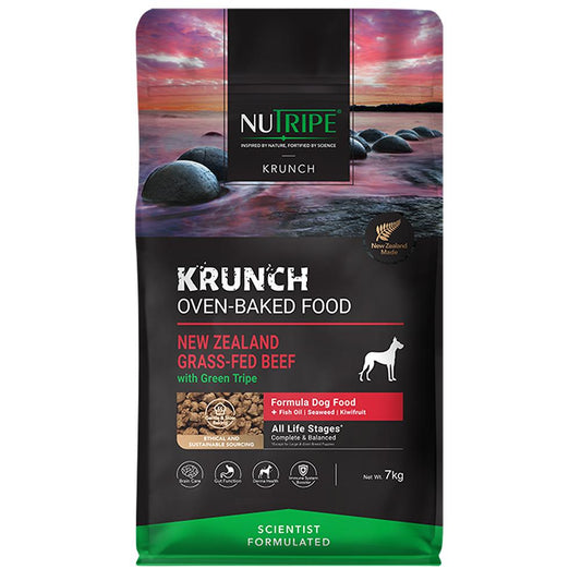 Nutripe Krunch Oven-Baked Beef With Green Tripe Dry Dog Food
