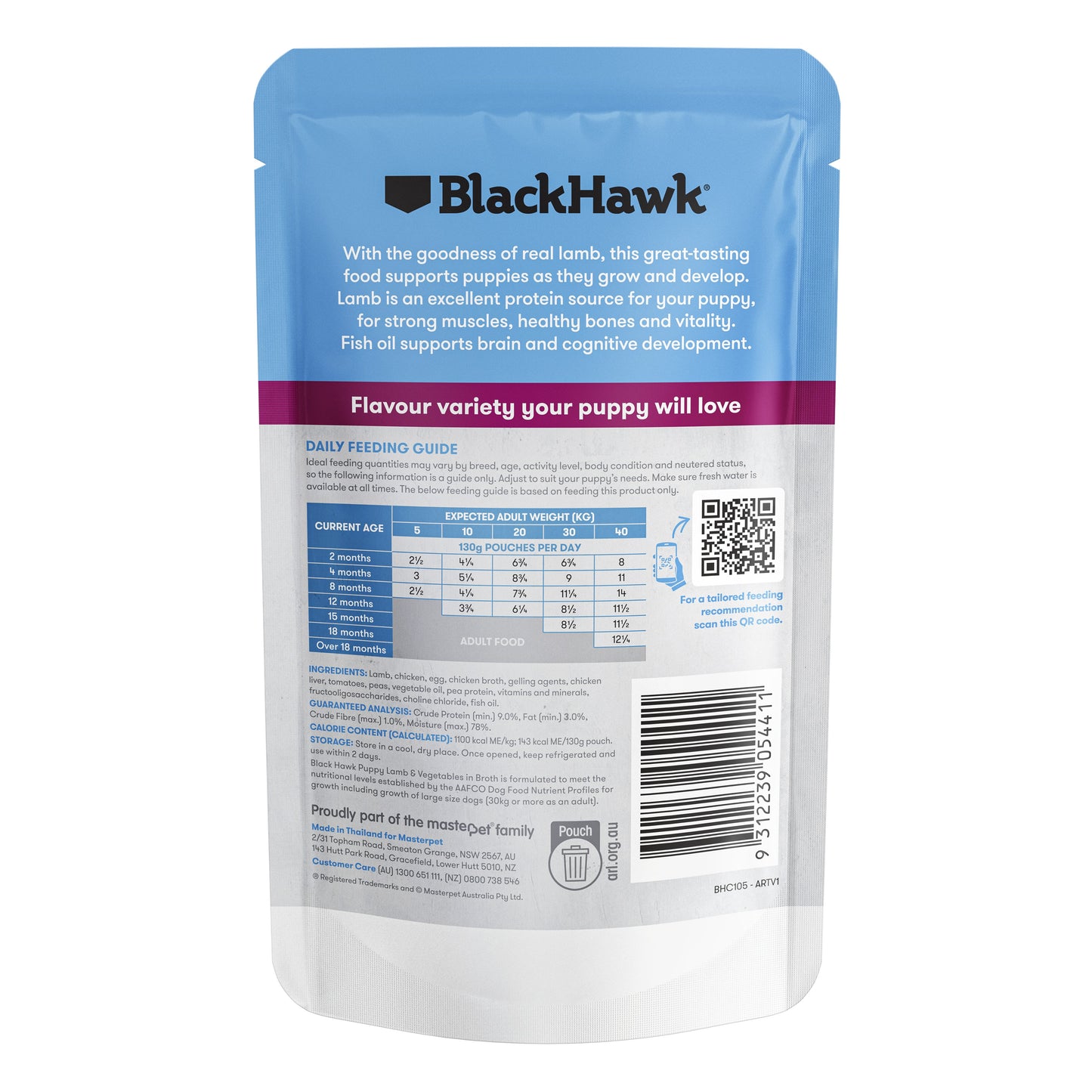 Black Hawk Puppy Lamb & Vegetables Medium to Large Breed Wet Dog Food