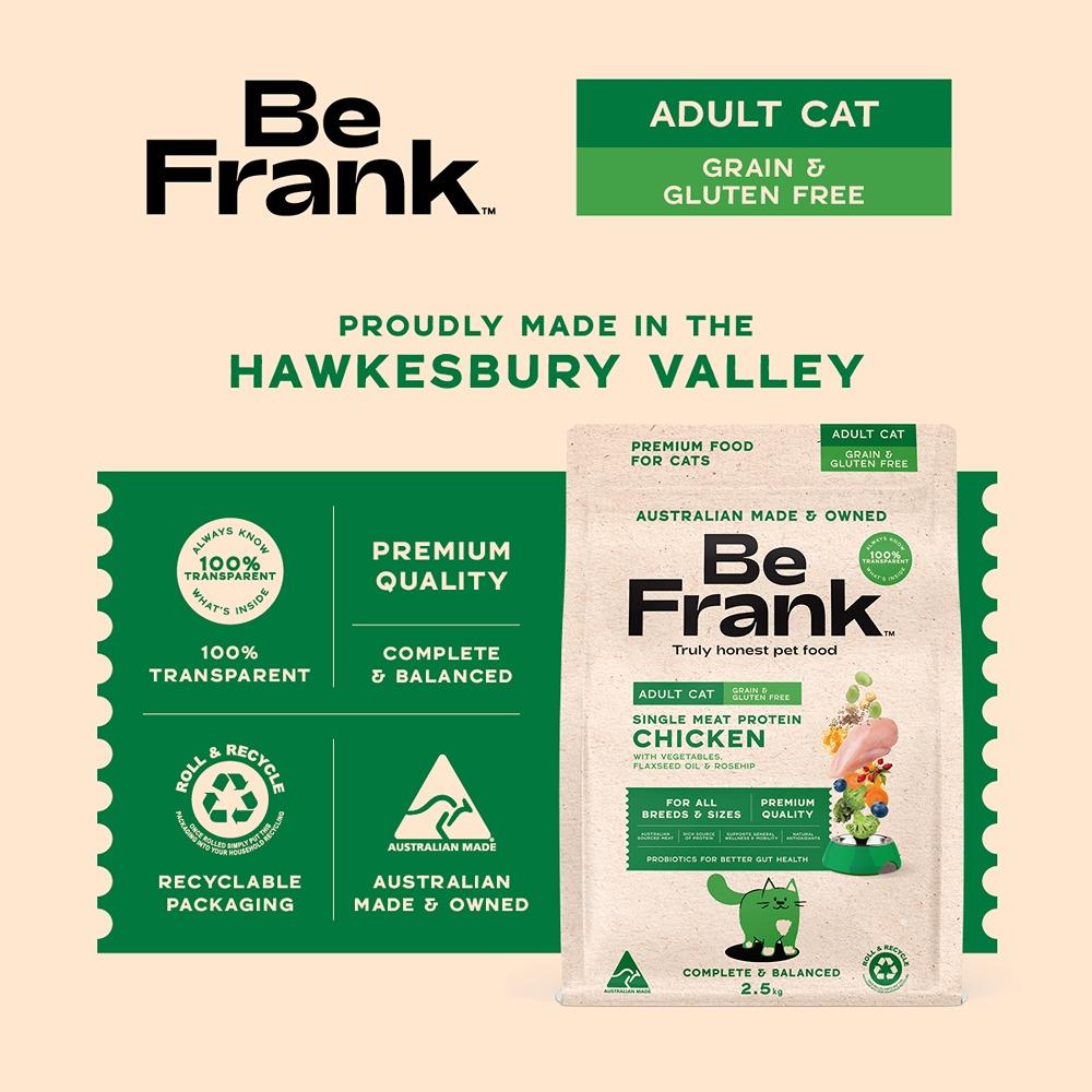 Be Frank Grain Free Adult Chicken Dry Cat Food 2.5kg