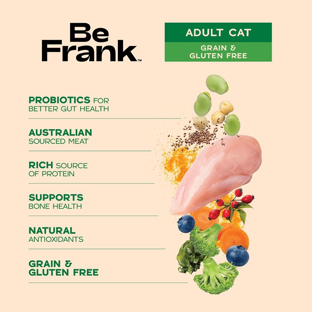 Be Frank Grain Free Adult Chicken Dry Cat Food 2.5kg