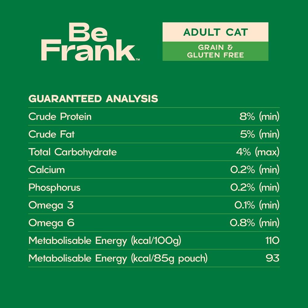 Be Frank Grain Free Adult Chicken Pate Wet Cat Food 85g