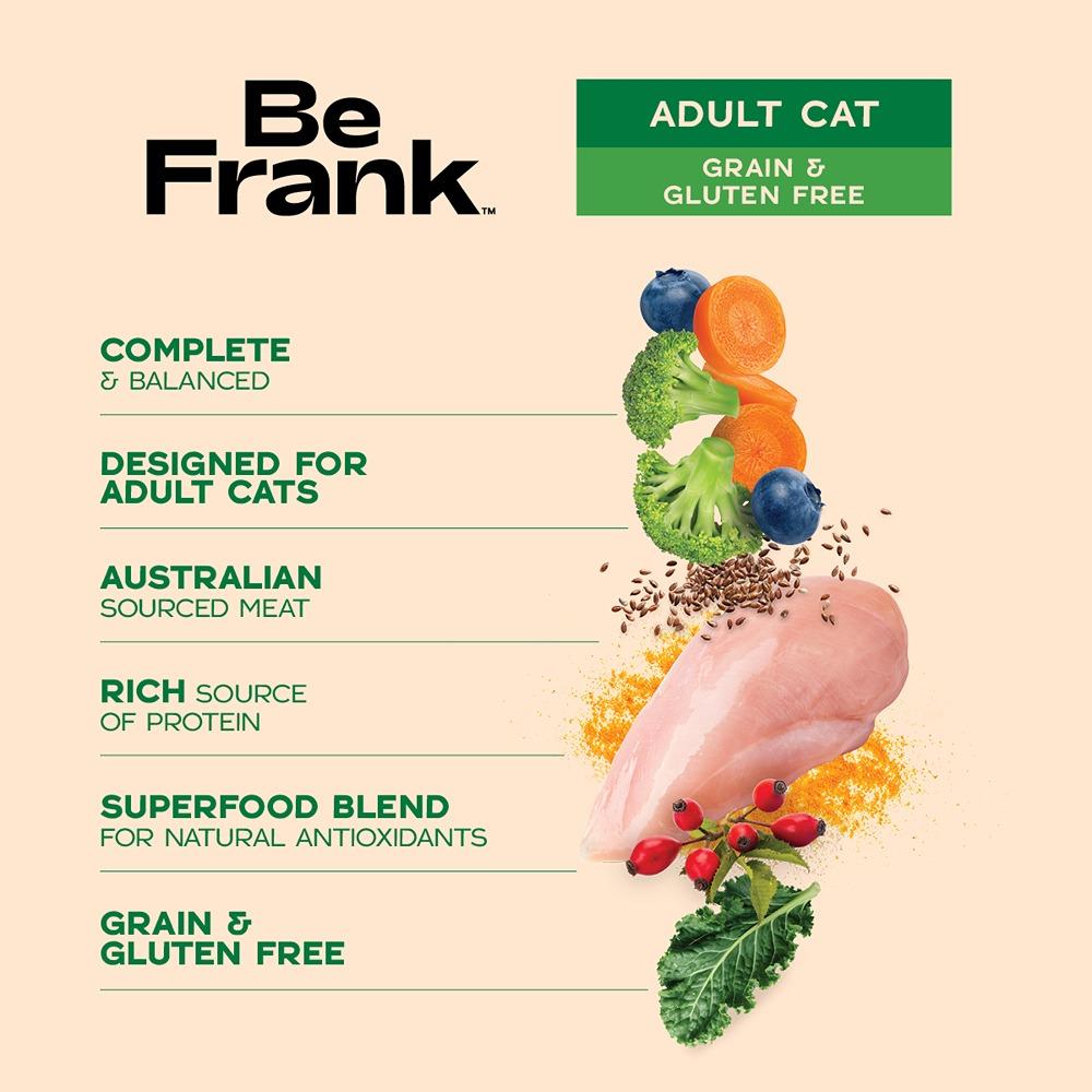 Be Frank Grain Free Adult Chicken Pate Wet Cat Food 85g