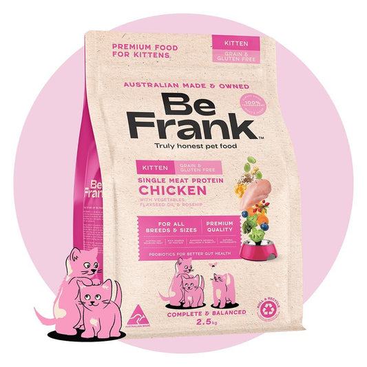 Be Frank Grain Free Kitten Chicken Dry Cat Food 2.5kg