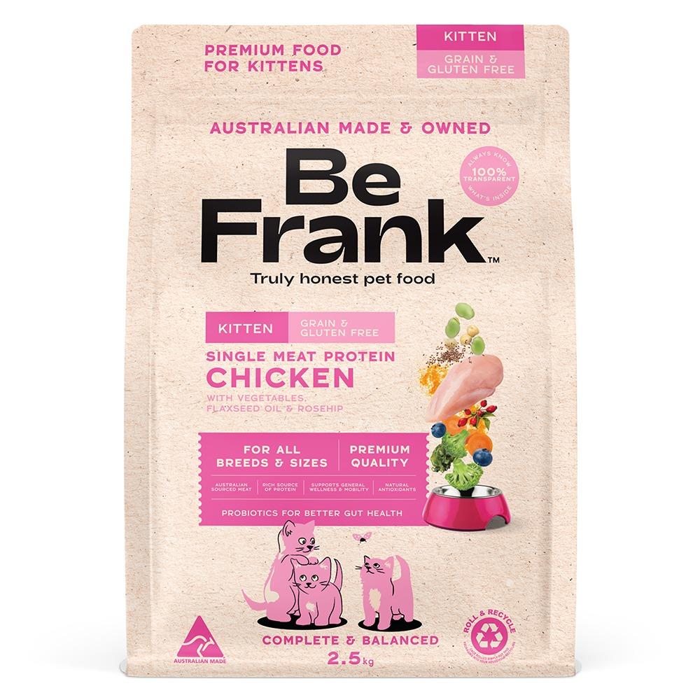 Be Frank Grain Free Kitten Chicken Dry Cat Food 2.5kg