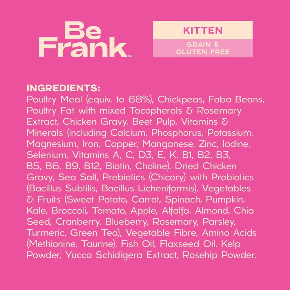 Be Frank Grain Free Kitten Chicken Dry Cat Food 2.5kg