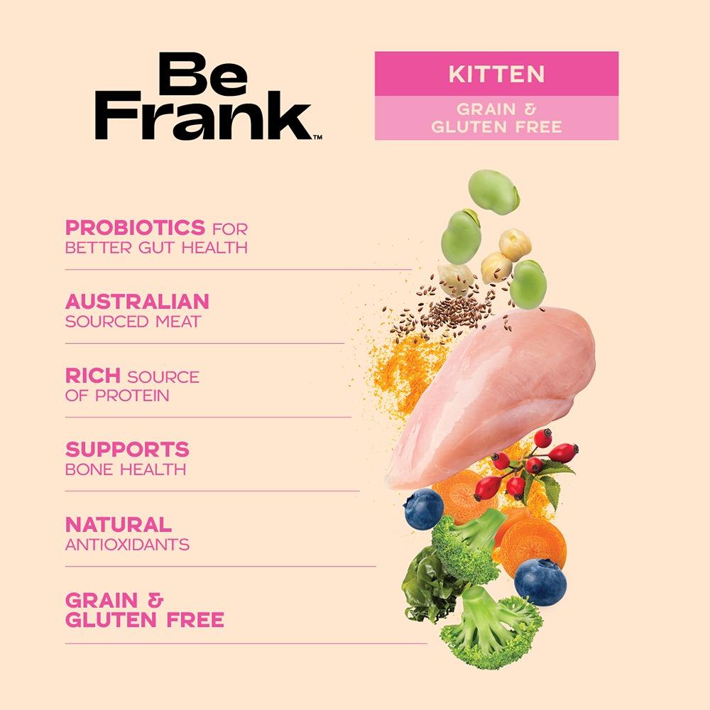 Be Frank Grain Free Kitten Chicken Dry Cat Food 2.5kg