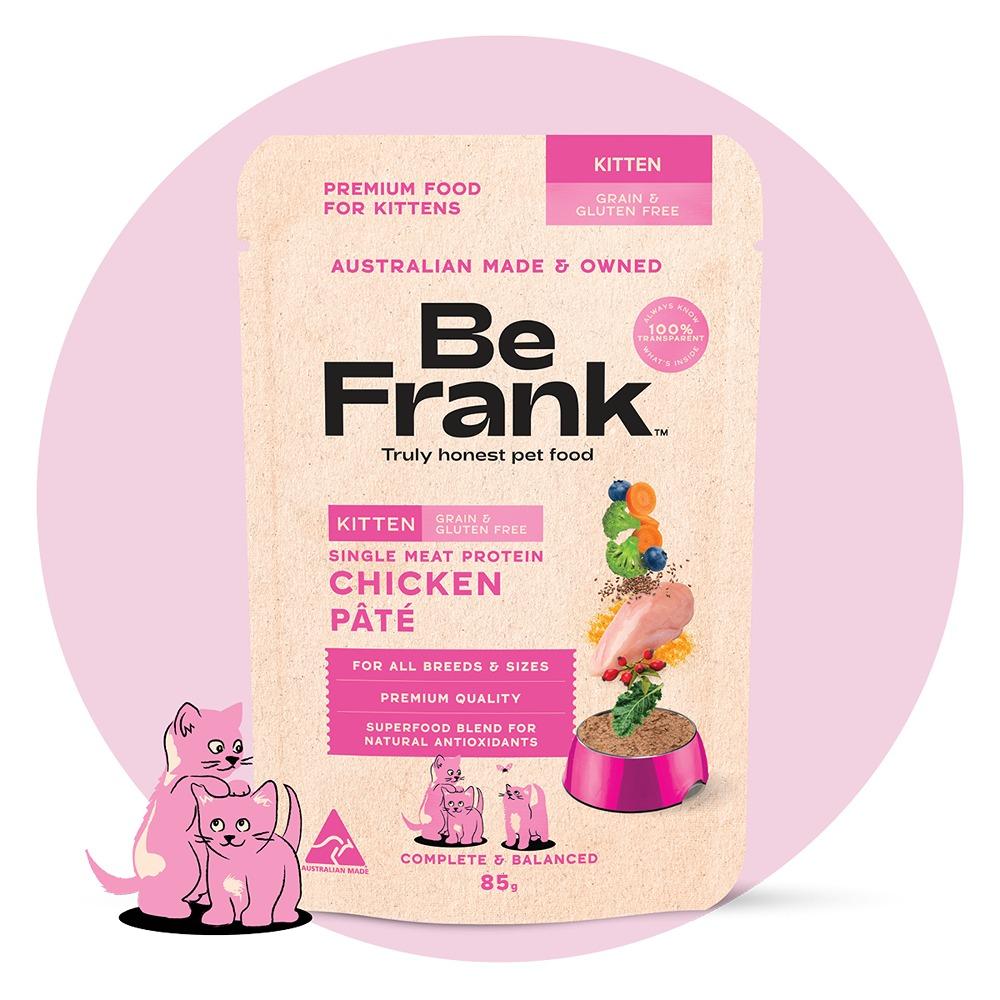 Be Frank Grain Free Kitten Chicken Pate Wet Cat Food 85g