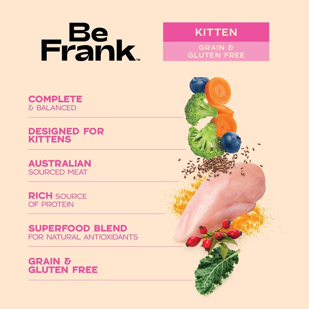 Be Frank Grain Free Kitten Chicken Pate Wet Cat Food 85g