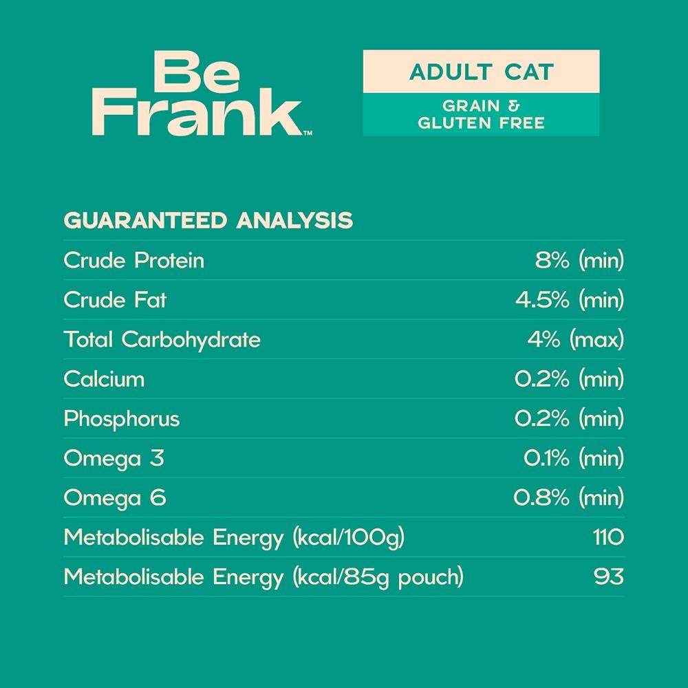 Be Frank Grain Free Adult Chicken & Tuna Pate Wet Cat Food 85g