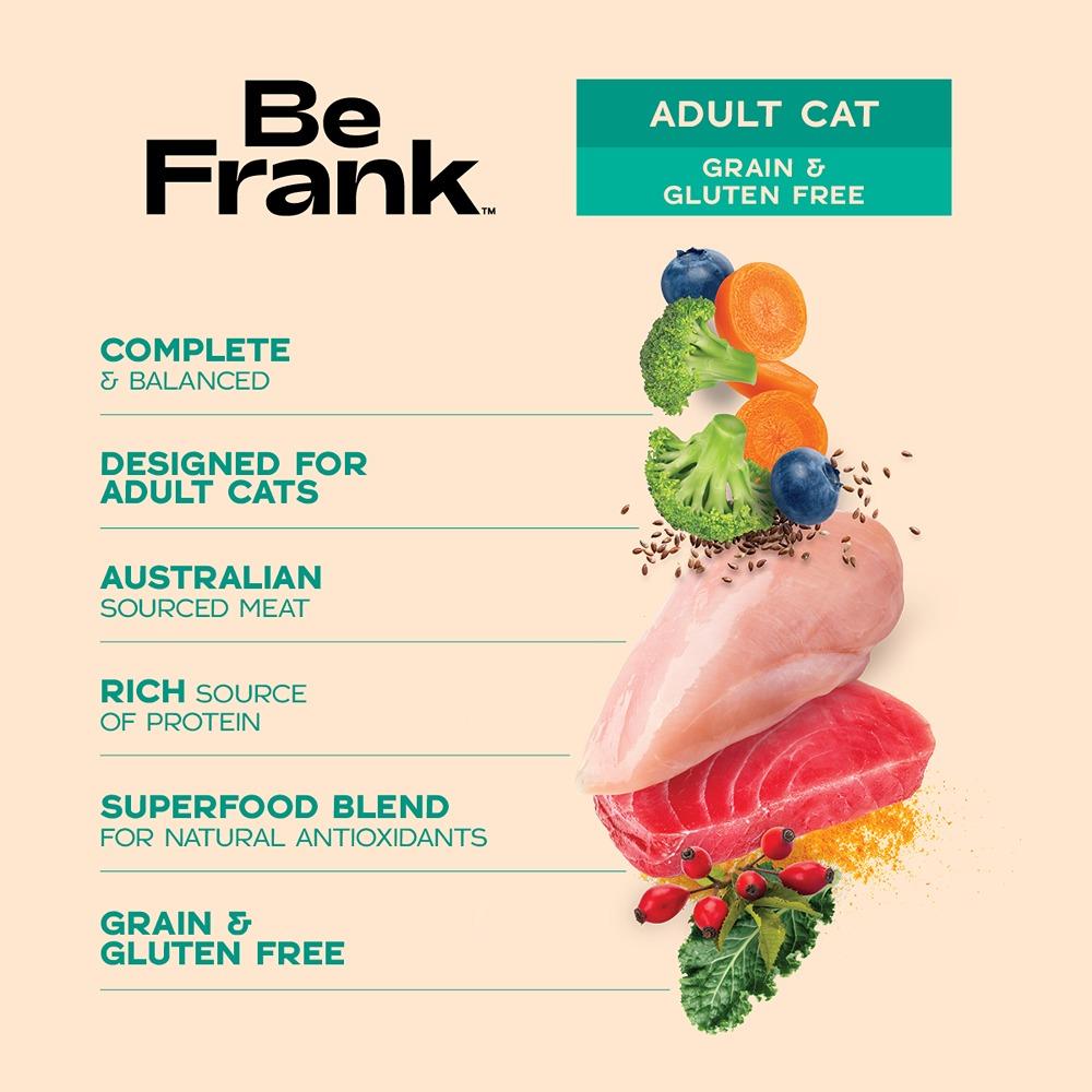 Be Frank Grain Free Adult Chicken & Tuna Pate Wet Cat Food 85g