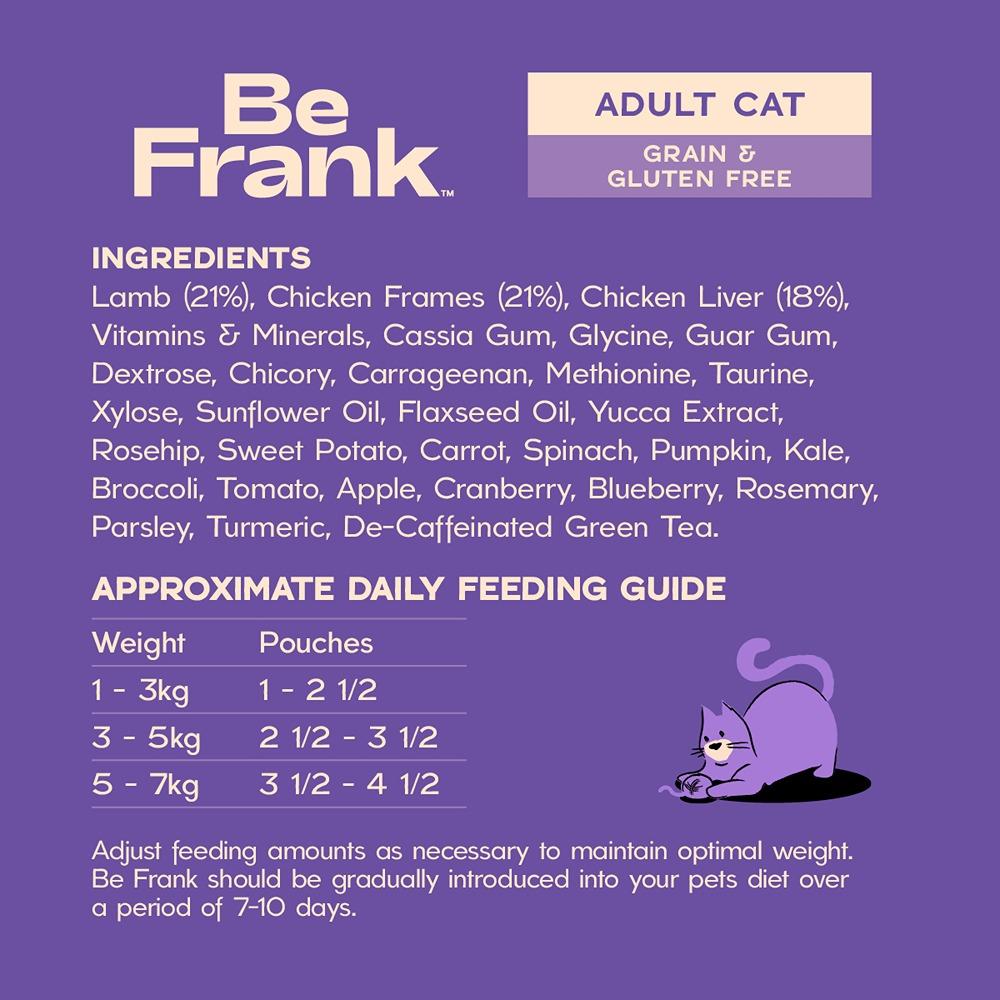 Be Frank Grain Free Adult Lamb & Chicken Pate Wet Cat Food 85g