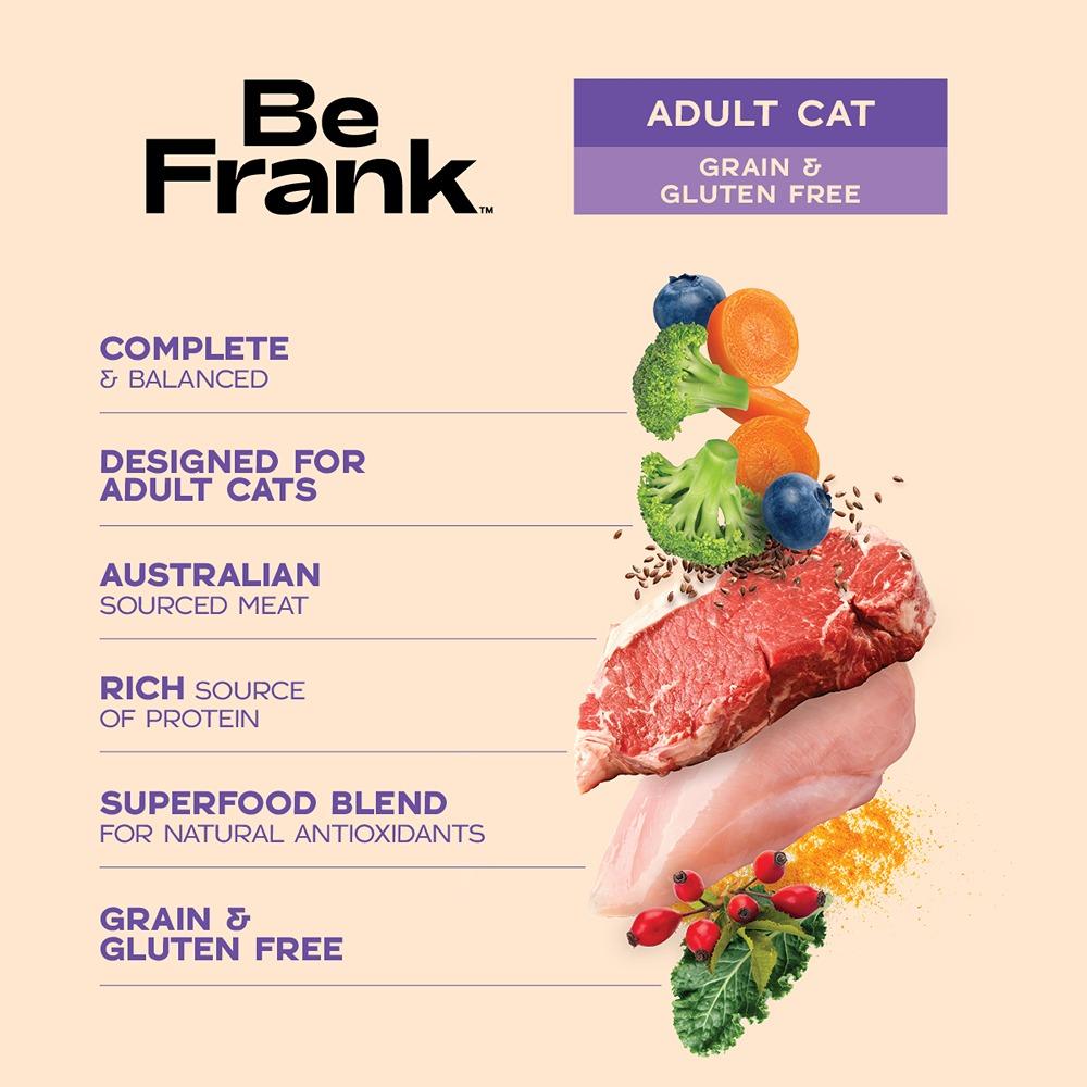 Be Frank Grain Free Adult Lamb & Chicken Pate Wet Cat Food 85g