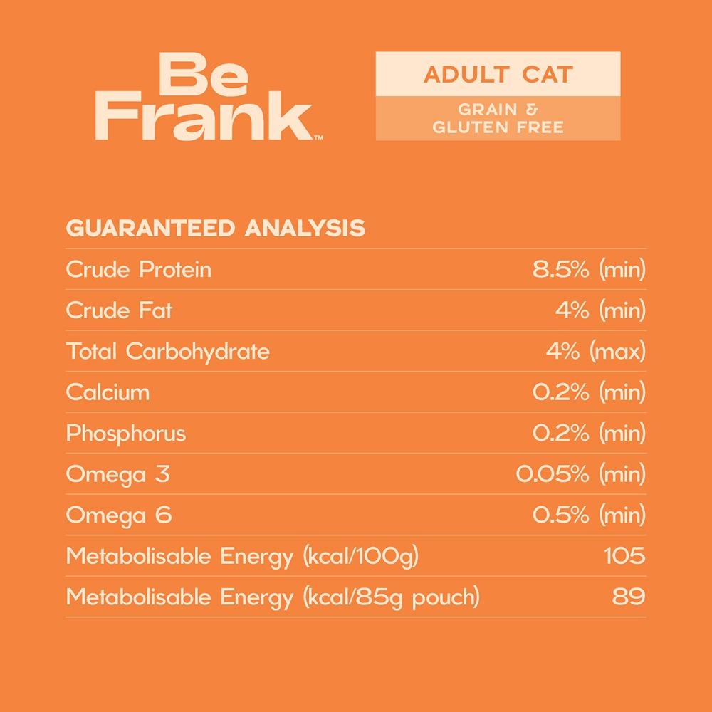 Be Frank Grain Free Adult Kangaroo & Chicken Pate Wet Cat Food 85g