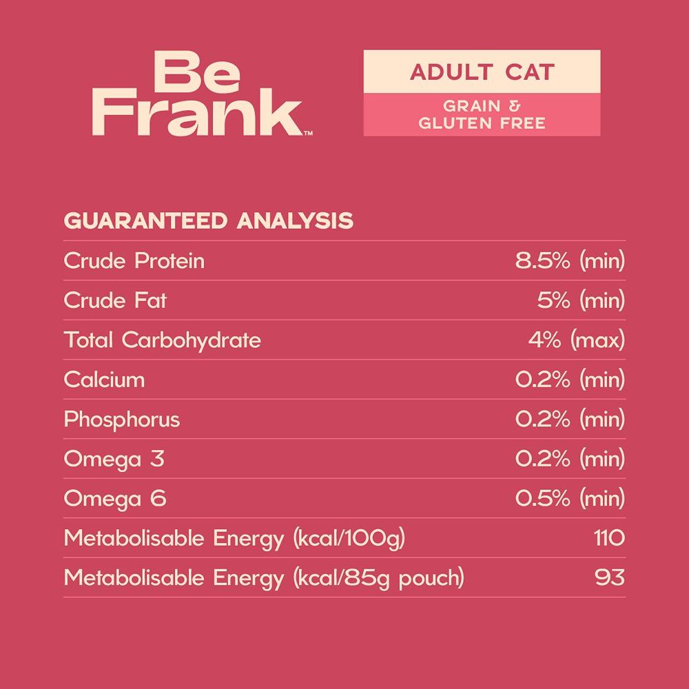 Be Frank Grain Free Adult Mackerel & Chicken Pate Wet Cat Food 85g
