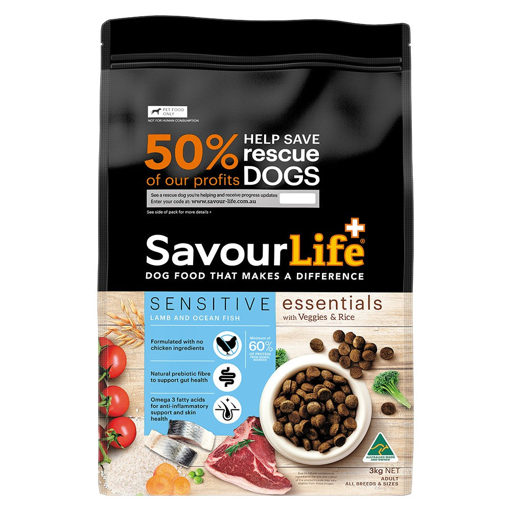 SavourLife Essentials Adult Sensitive Lamb & Ocean Fish Dry Dog Food