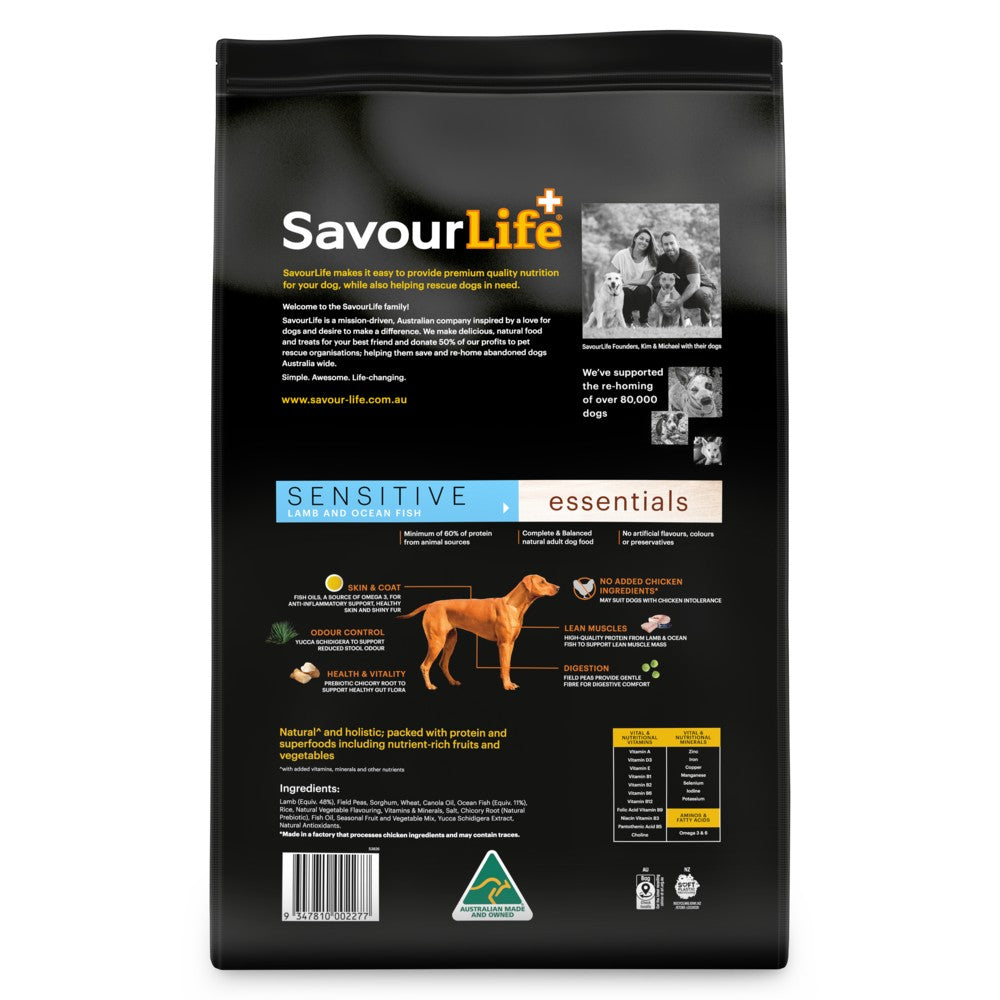 SavourLife Essentials Adult Sensitive Lamb & Ocean Fish Dry Dog Food