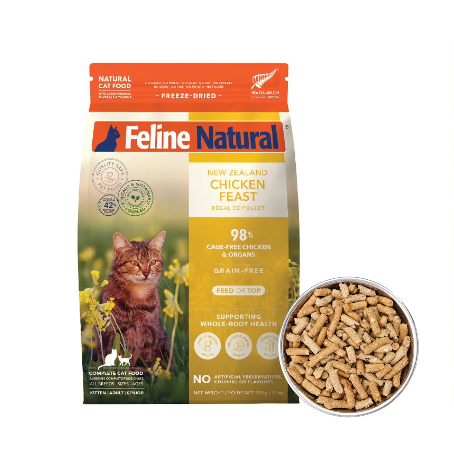 Feline Natural Freeze Dried Chicken Dry Cat Food