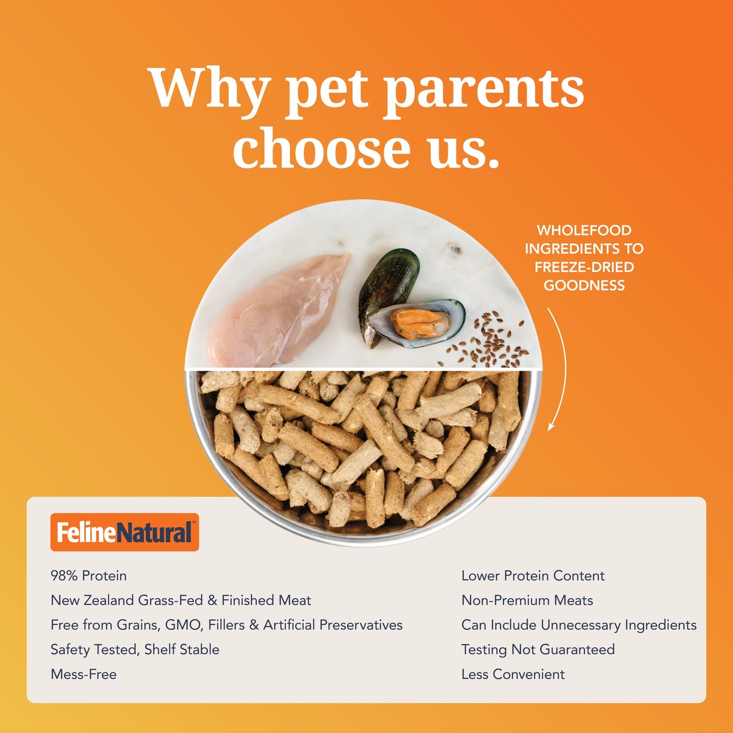 Feline Natural Freeze Dried Chicken Dry Cat Food