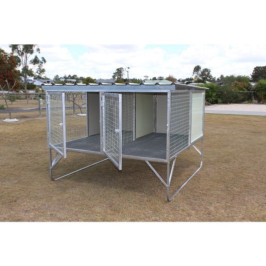 Farm & Yard 2 Bay Raised Dog Kennel