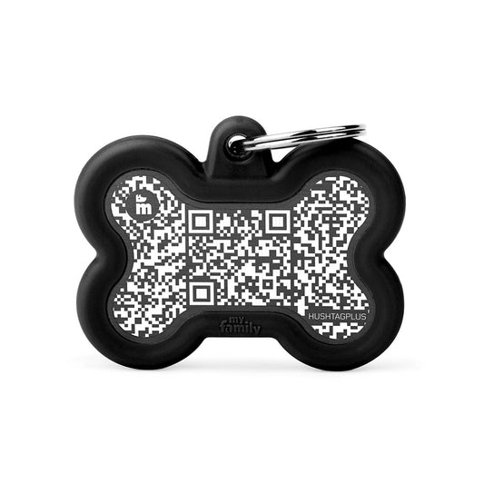 My Family QR Code Hush Bone Dog Tag