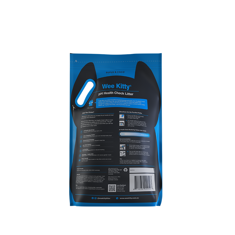 Rufus & Coco Wee Kitty pH Health Check Clumping Cat Litter