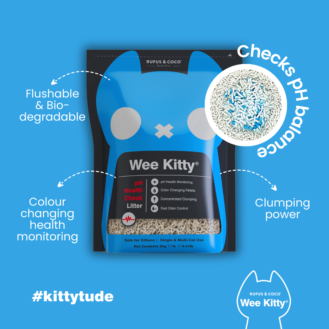 Rufus & Coco Wee Kitty pH Health Check Clumping Cat Litter