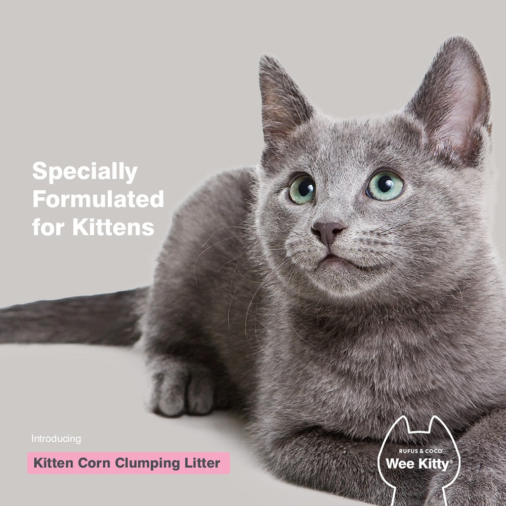 Rufus & Coco Wee Kitty Kitten Corn Clumping Cat Litter