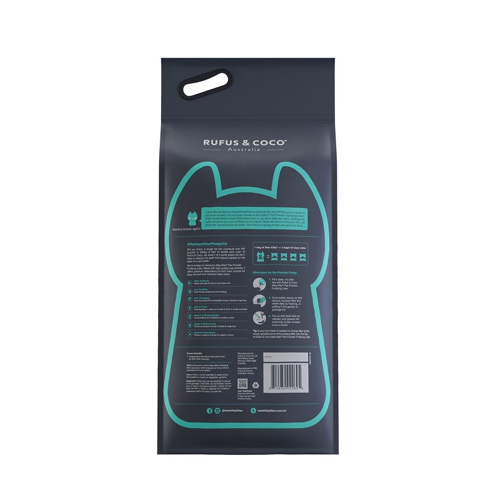 Rufus & Coco Wee Kitty Pea Powder Purifying Cat Litter