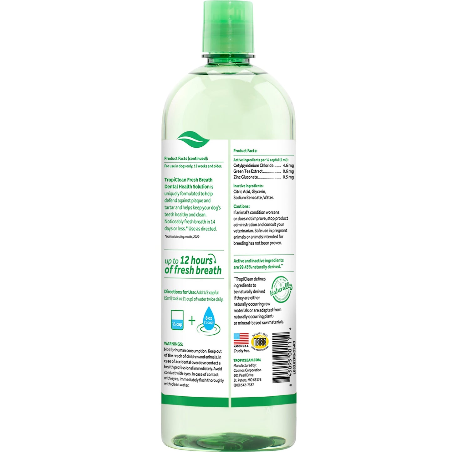 TropiClean Fresh Breath Dental Health Solution for Dogs