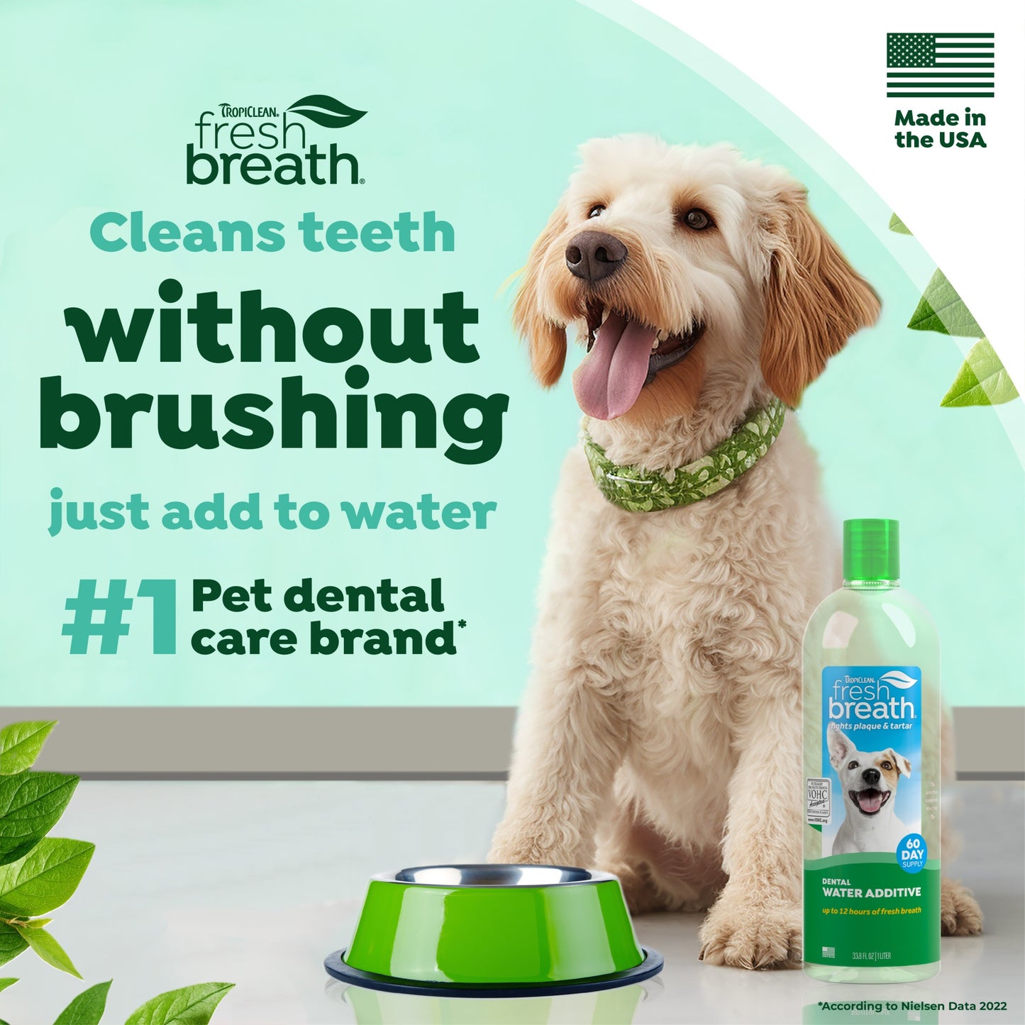 TropiClean Fresh Breath Dental Health Solution for Dogs