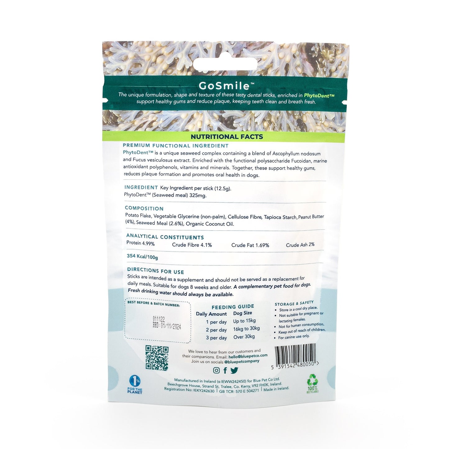 Blue Pet Co GoSmile Teeth & Gum Peanut Butter Supplement for Dogs