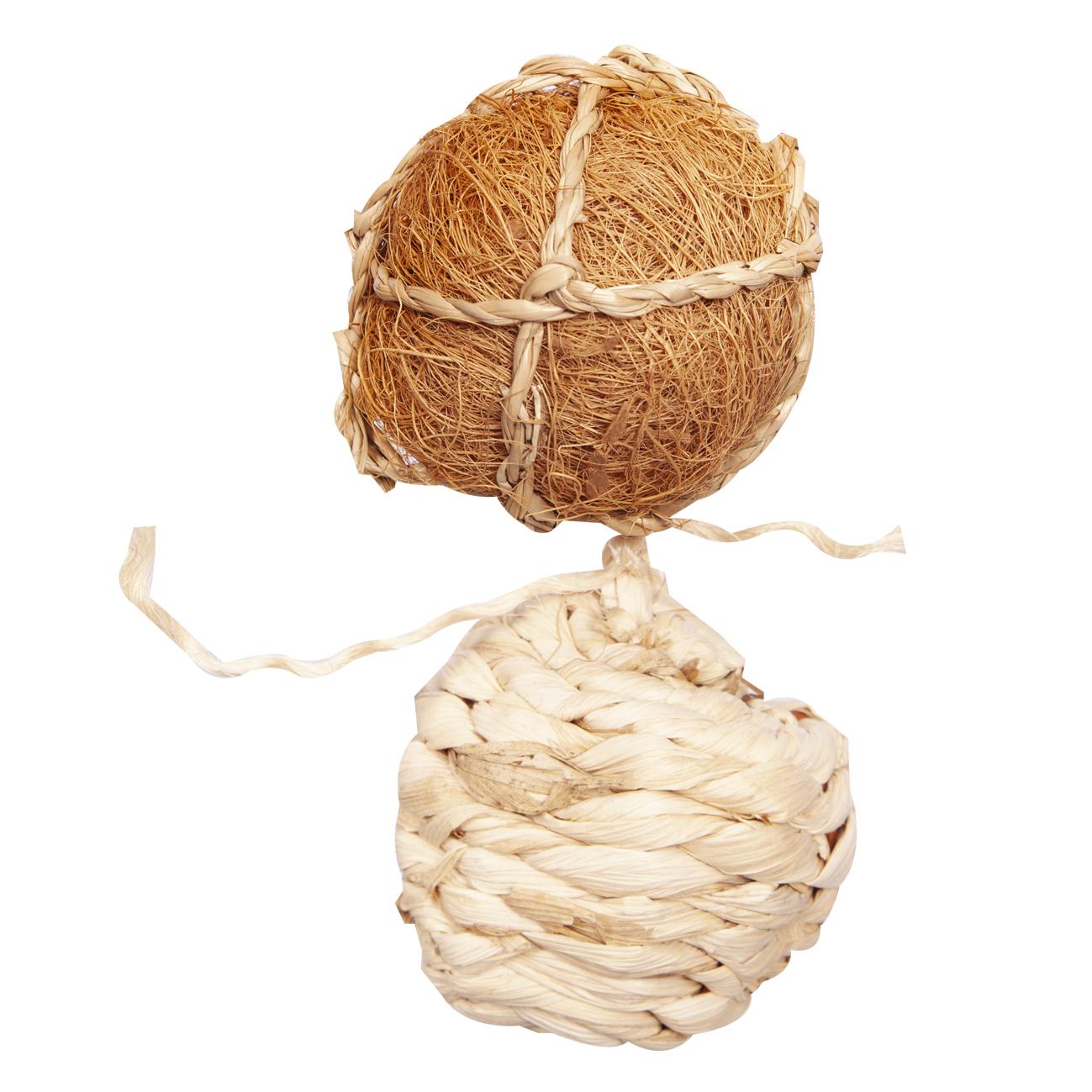Pet One Small Animal Natural Toy Coir & Leaf Balls