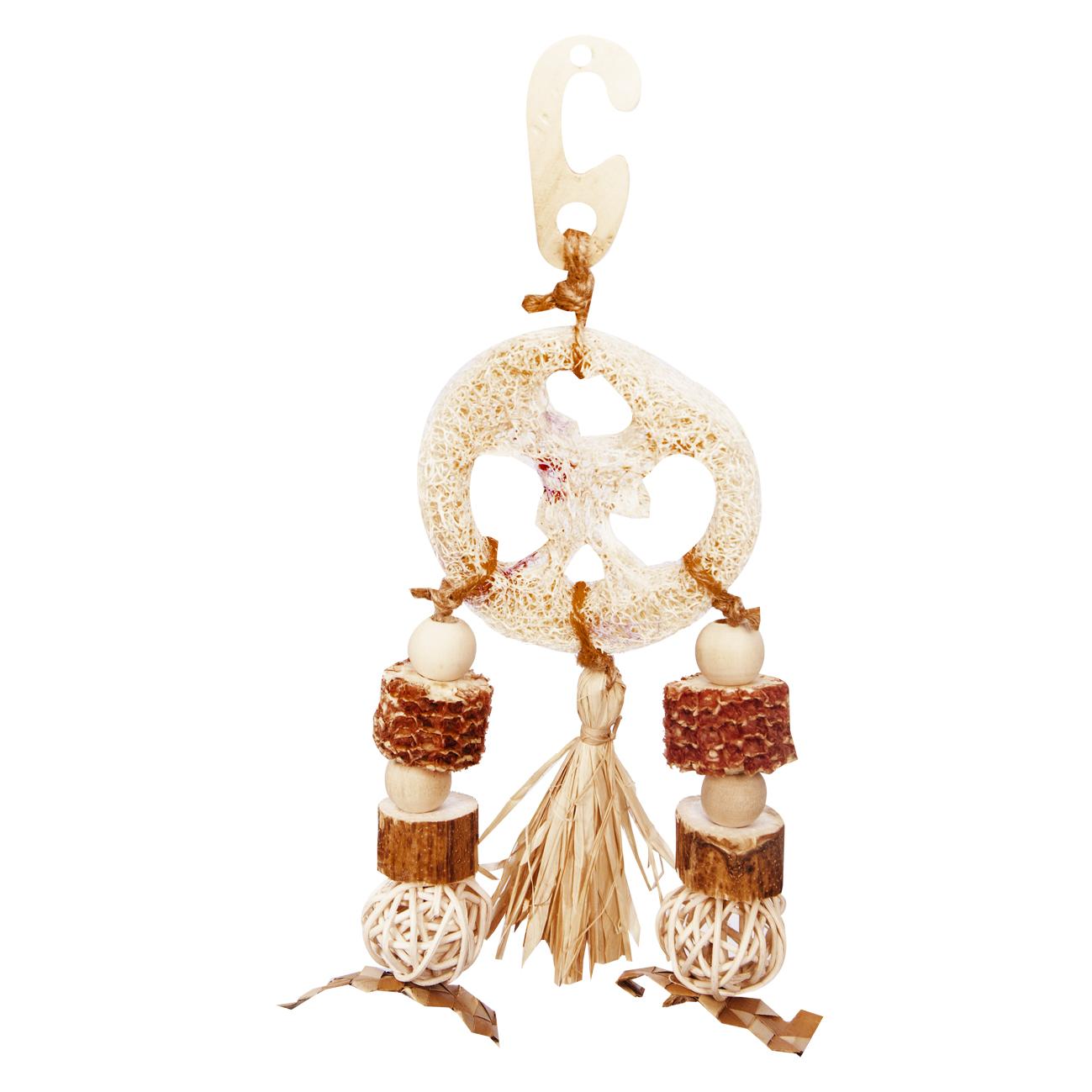 Pet One Small Animal Natural Toy Loofah Dreamcatcher