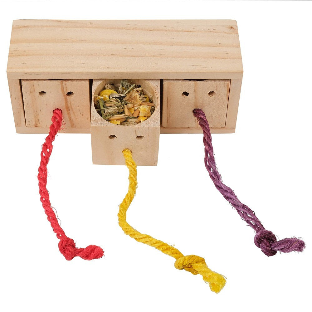 Lexi & Me Small Animal Pull & Rope Wooden Snack Puzzle